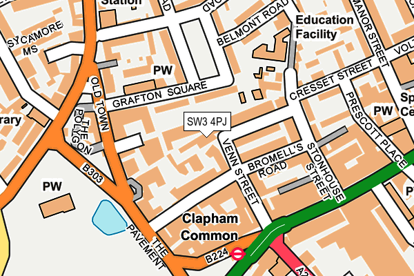 SW3 4PJ map - OS OpenMap – Local (Ordnance Survey)