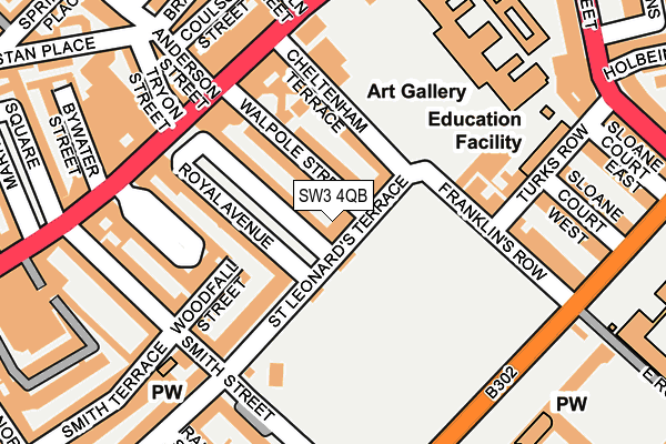 SW3 4QB map - OS OpenMap – Local (Ordnance Survey)