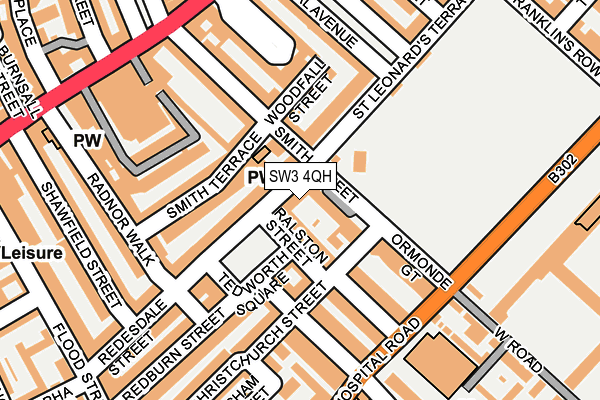 SW3 4QH map - OS OpenMap – Local (Ordnance Survey)