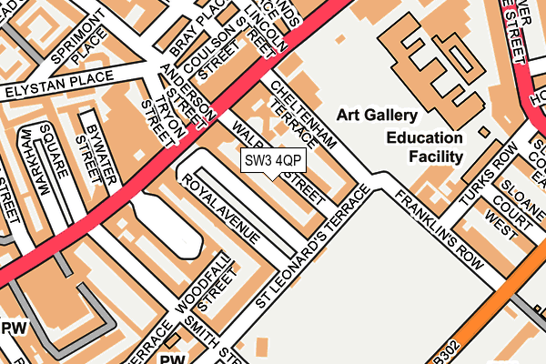 SW3 4QP map - OS OpenMap – Local (Ordnance Survey)