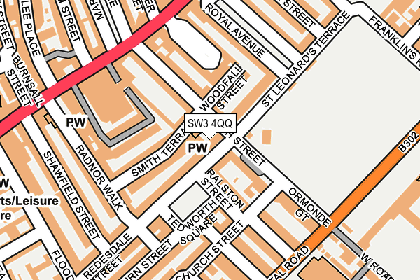 SW3 4QQ map - OS OpenMap – Local (Ordnance Survey)