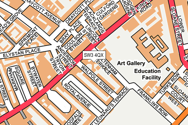 SW3 4QX map - OS OpenMap – Local (Ordnance Survey)