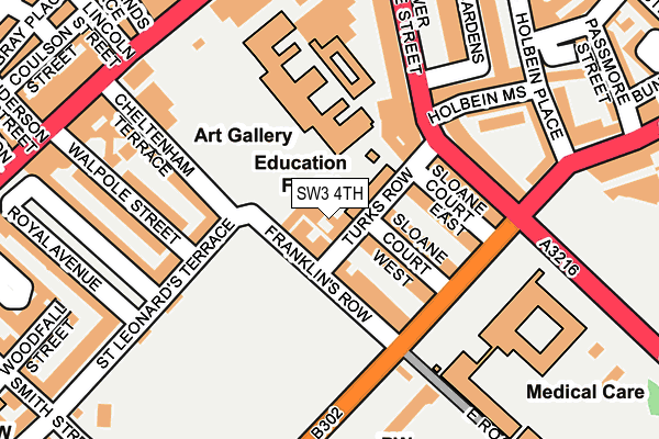 SW3 4TH map - OS OpenMap – Local (Ordnance Survey)