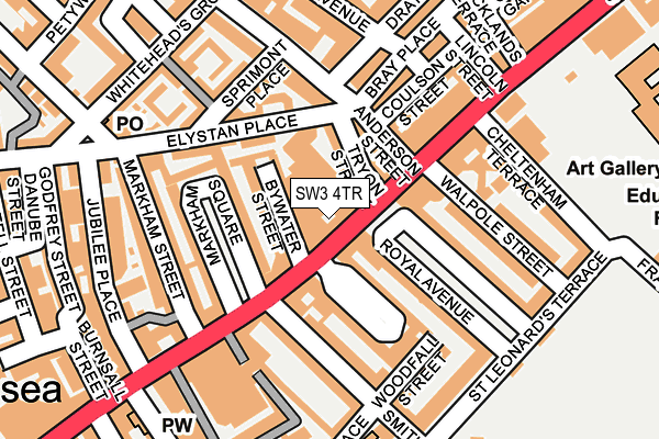 SW3 4TR map - OS OpenMap – Local (Ordnance Survey)