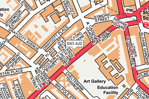 SW3 4UD map - OS OpenMap – Local (Ordnance Survey)