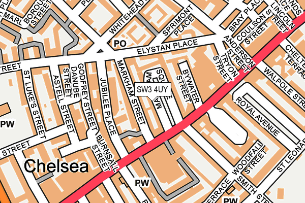 SW3 4UY map - OS OpenMap – Local (Ordnance Survey)