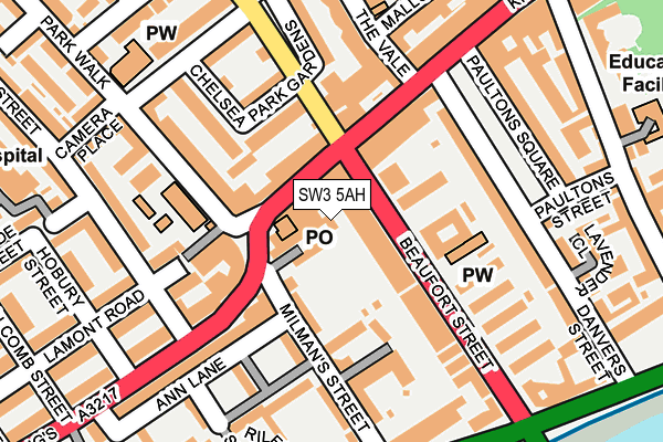 SW3 5AH map - OS OpenMap – Local (Ordnance Survey)