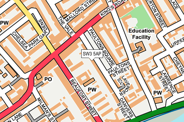 SW3 5AP map - OS OpenMap – Local (Ordnance Survey)