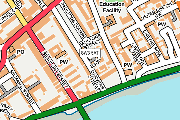 SW3 5AT map - OS OpenMap – Local (Ordnance Survey)