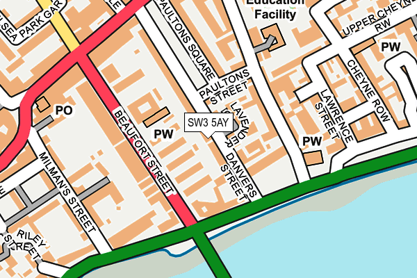 SW3 5AY map - OS OpenMap – Local (Ordnance Survey)