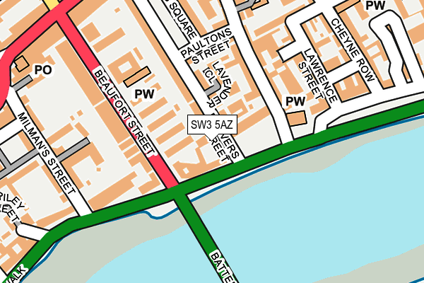 SW3 5AZ map - OS OpenMap – Local (Ordnance Survey)