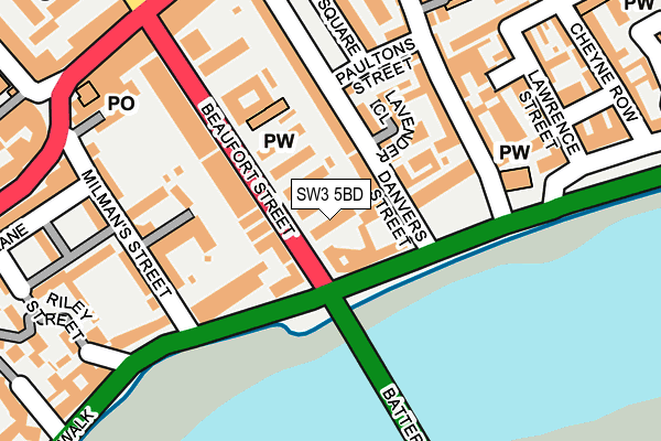 SW3 5BD map - OS OpenMap – Local (Ordnance Survey)