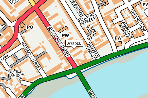 SW3 5BE map - OS OpenMap – Local (Ordnance Survey)