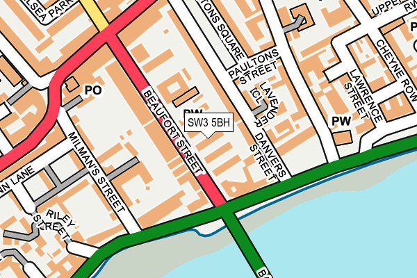 SW3 5BH map - OS OpenMap – Local (Ordnance Survey)