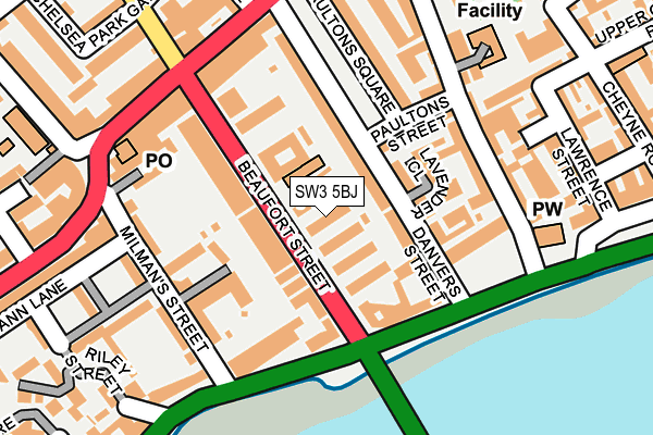 SW3 5BJ map - OS OpenMap – Local (Ordnance Survey)