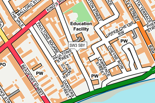 SW3 5BY map - OS OpenMap – Local (Ordnance Survey)