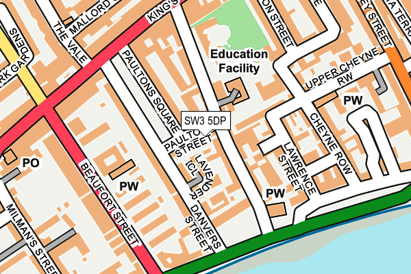 SW3 5DP map - OS OpenMap – Local (Ordnance Survey)