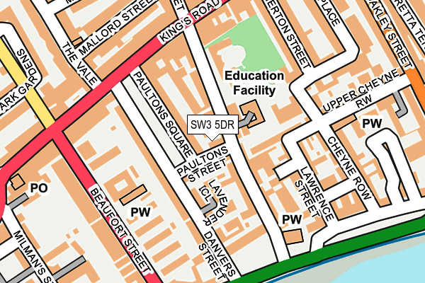 SW3 5DR map - OS OpenMap – Local (Ordnance Survey)