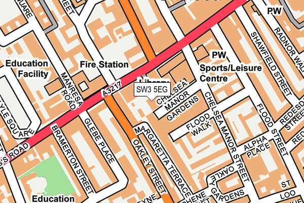 SW3 5EG map - OS OpenMap – Local (Ordnance Survey)