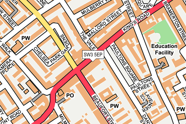 SW3 5EP map - OS OpenMap – Local (Ordnance Survey)