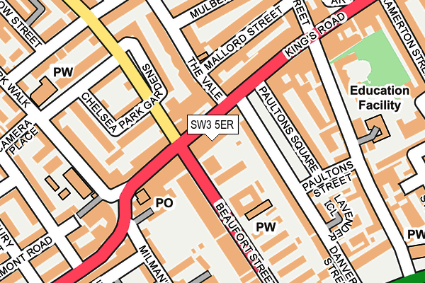 SW3 5ER map - OS OpenMap – Local (Ordnance Survey)