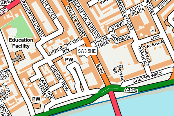 SW3 5HE map - OS OpenMap – Local (Ordnance Survey)