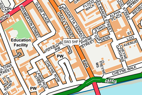 SW3 5HF map - OS OpenMap – Local (Ordnance Survey)