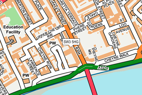 SW3 5HG map - OS OpenMap – Local (Ordnance Survey)