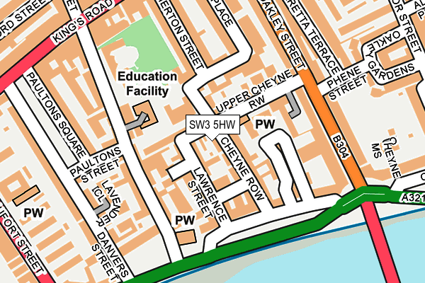 SW3 5HW map - OS OpenMap – Local (Ordnance Survey)