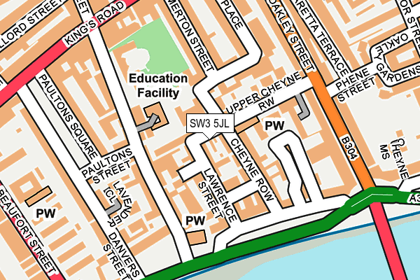 SW3 5JL map - OS OpenMap – Local (Ordnance Survey)