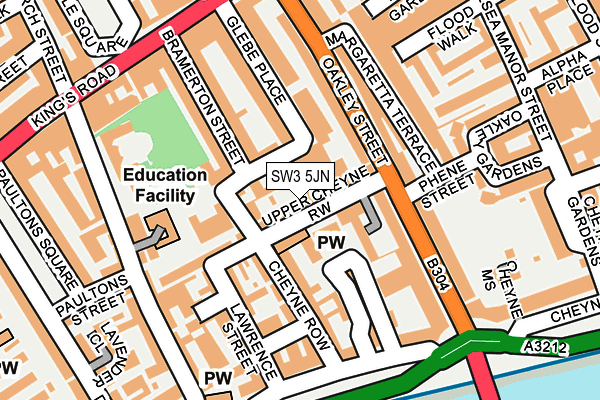 SW3 5JN map - OS OpenMap – Local (Ordnance Survey)