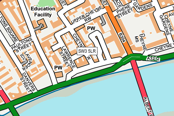 SW3 5LR map - OS OpenMap – Local (Ordnance Survey)