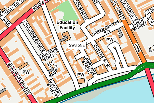 SW3 5NE map - OS OpenMap – Local (Ordnance Survey)
