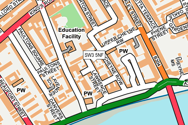 SW3 5NF map - OS OpenMap – Local (Ordnance Survey)