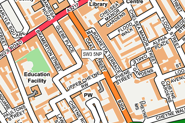 SW3 5NP map - OS OpenMap – Local (Ordnance Survey)