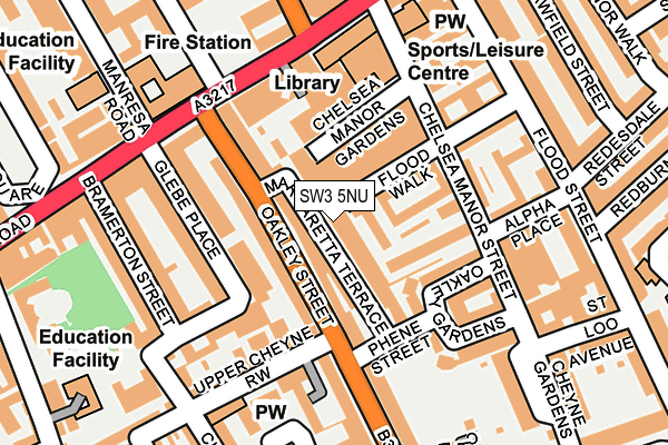 SW3 5NU map - OS OpenMap – Local (Ordnance Survey)