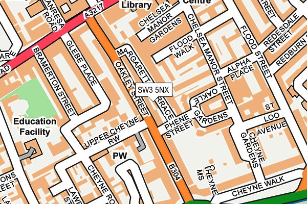 SW3 5NX map - OS OpenMap – Local (Ordnance Survey)