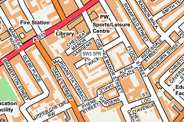 SW3 5PR map - OS OpenMap – Local (Ordnance Survey)