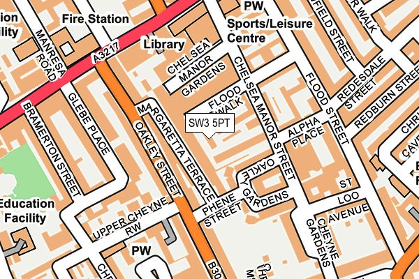 SW3 5PT map - OS OpenMap – Local (Ordnance Survey)
