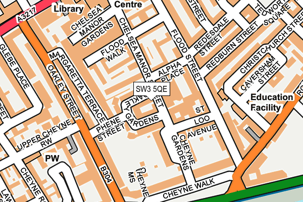 SW3 5QE map - OS OpenMap – Local (Ordnance Survey)