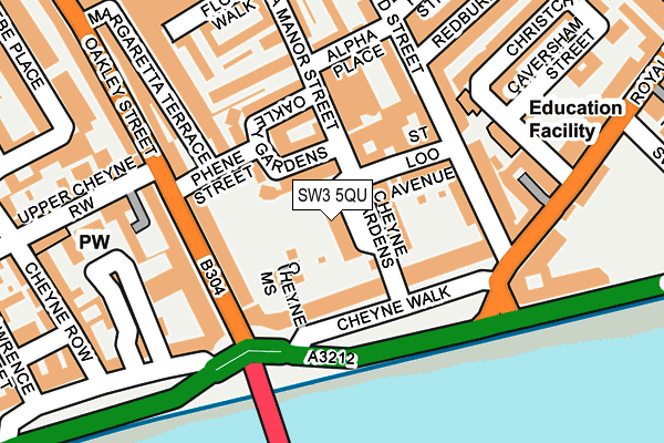 SW3 5QU map - OS OpenMap – Local (Ordnance Survey)