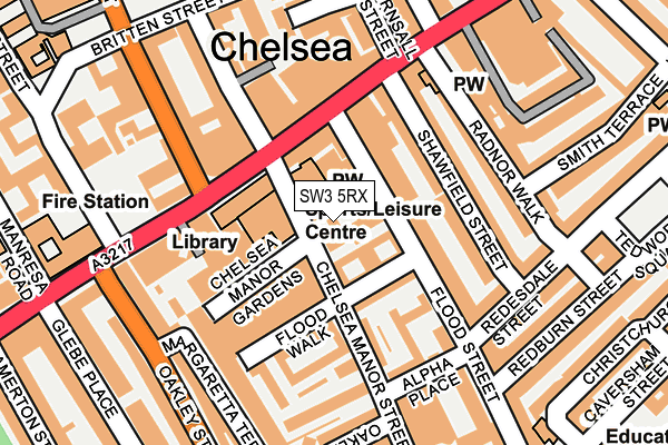 SW3 5RX map - OS OpenMap – Local (Ordnance Survey)