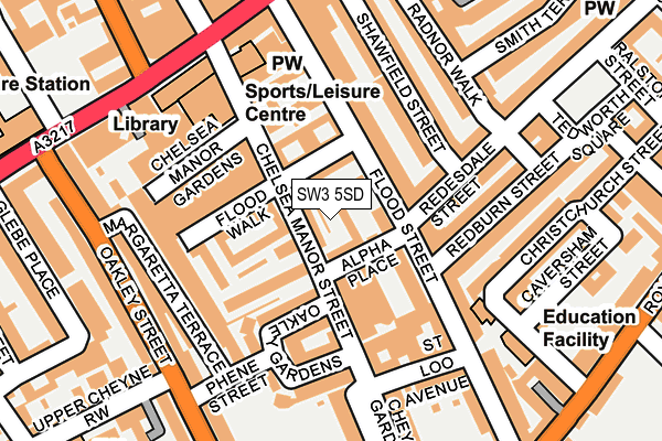 SW3 5SD map - OS OpenMap – Local (Ordnance Survey)