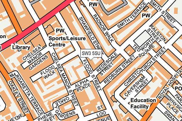 SW3 5SU map - OS OpenMap – Local (Ordnance Survey)