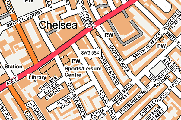 SW3 5SX map - OS OpenMap – Local (Ordnance Survey)