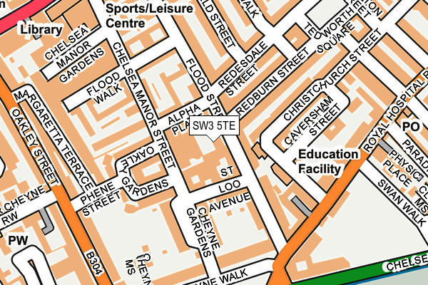 SW3 5TE map - OS OpenMap – Local (Ordnance Survey)