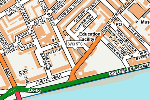 SW3 5TS map - OS OpenMap – Local (Ordnance Survey)