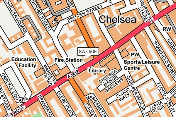 SW3 5UE map - OS OpenMap – Local (Ordnance Survey)