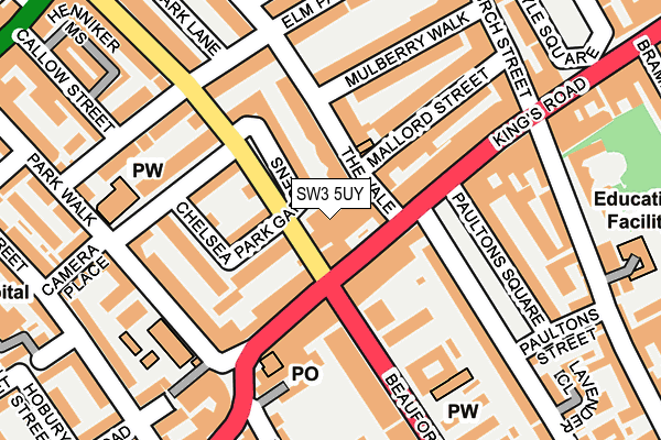 SW3 5UY map - OS OpenMap – Local (Ordnance Survey)