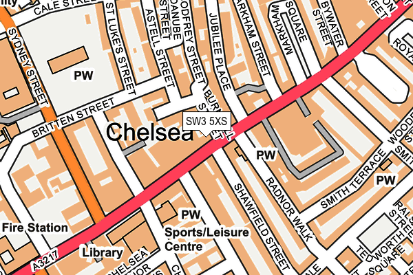 SW3 5XS map - OS OpenMap – Local (Ordnance Survey)